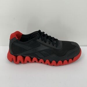 Reebok Zig Pulse work sneakers shoe black red safety composite toe tie men 10